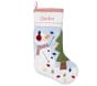 Snowman Blue Quilted Stocking