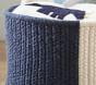 Two Toned Wool Blend Storage Basket