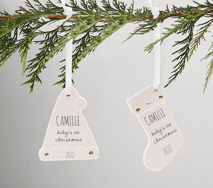 Baby's First Personalized Shaped Ceramic Ornament