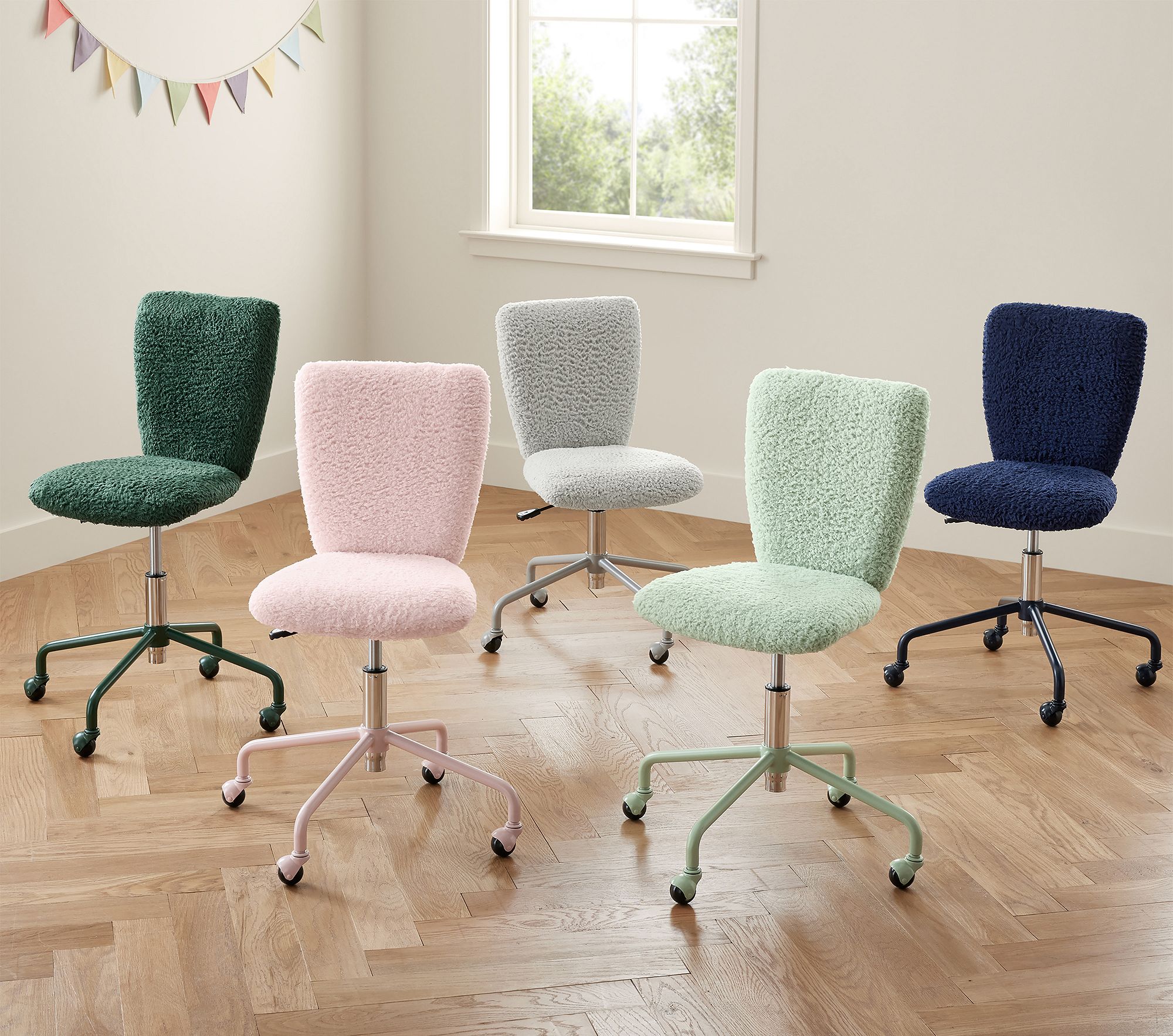 Alt image 1 for Sherpa Upholstered Desk Chair