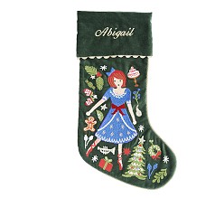 Rifle Paper Co Christmas Stocking, on sale Partridge Holiday Stocking, 12 days of Christmas Decor, Designer Collection, Vintage Stocking, no.832