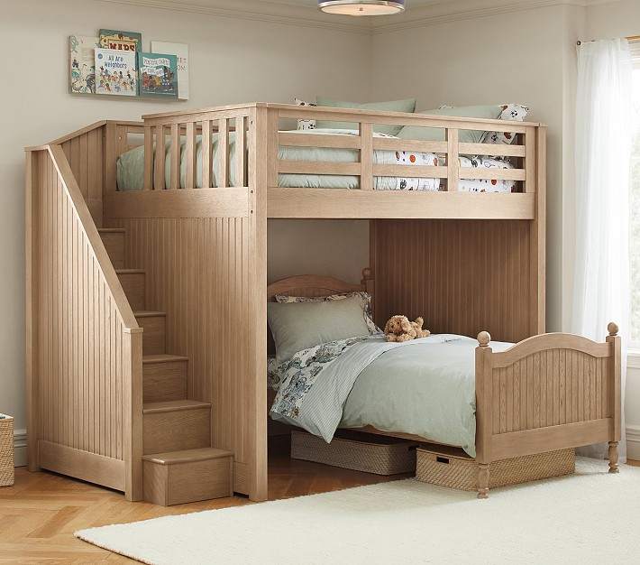 Catalina Stair Loft Bed &#38; Lower Bed Set