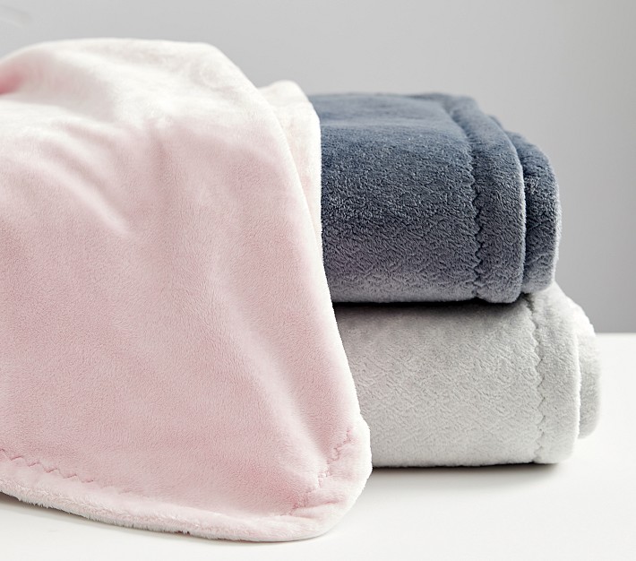 Pottery barn pink blanket sale