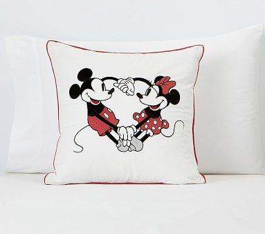 Disney Mickey Mouse And Minnie Mouse Valentine s Pillow Pottery Barn Kids