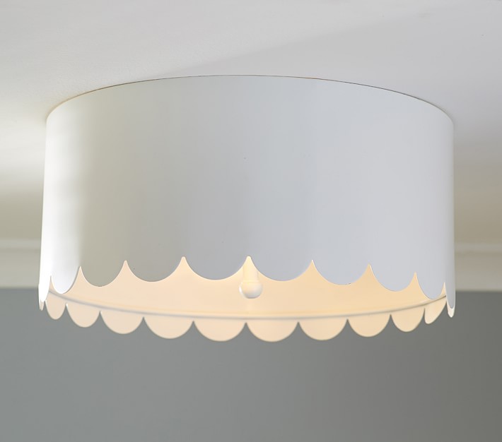 Scalloped Metal Flush Mount (12&quot;)