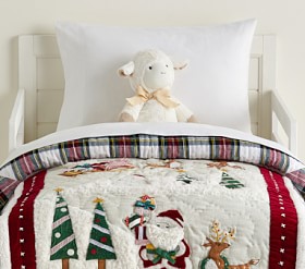 Pottery barn buy kids Christmas toddler bedding