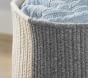 Two Toned Wool Blend Storage Basket