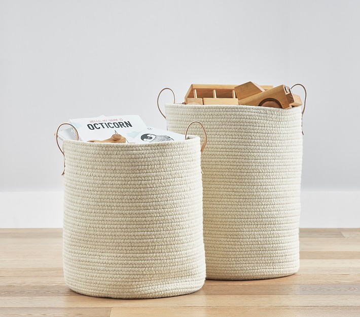 Natural Wool Storage Tote