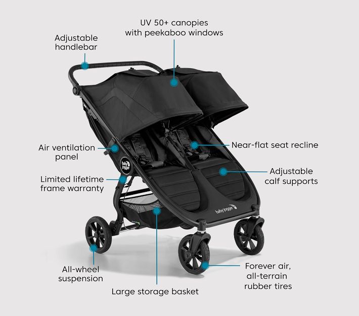 Baby Jogger City Mini GT2 Double Stroller Pottery Barn Kids