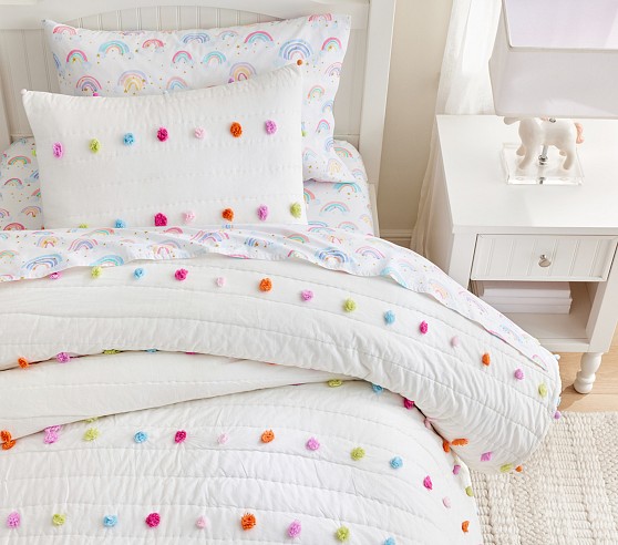 Pottery Barn Full sale Size Kids Rainbow Cloud Duvet Cover & Shams