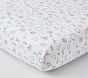 Floral ABC Organic Crib Fitted Sheet