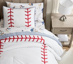 Baseball Stitch Comforter Shams Pottery Barn Kids