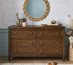 Chris Loves Julia Turned Wood 6-Drawer Dresser (56w x 19d")