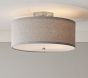 Linen Drum Flush Mount (16&quot;)