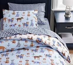 Salty Dog Reversible Organic Duvet & Shams