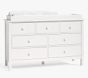 Kendall Extra-Wide Nursery Dresser &amp; Topper Set, Simply White