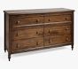 Chris Loves Julia Turned Wood Extra-Wide Dresser, Heritage Walnut