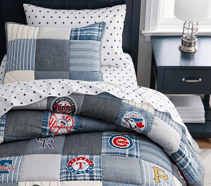 Pottery barn baseball quilt discount