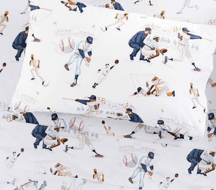 Vintage Baseball Organic Sheet Set Pillowcases