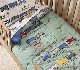 Heritage Train Toddler Comforter | Pottery Barn Kids