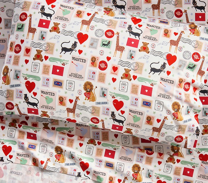 Rifle Paper Co. Valentine's Day Mail Organic Sheet Set