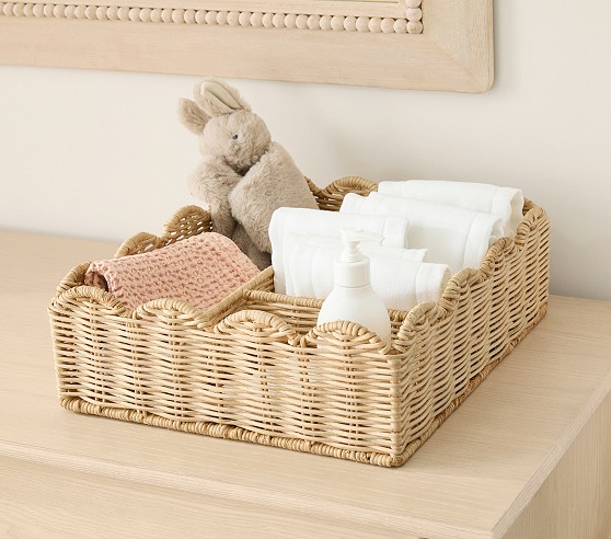 Palmer Scalloped Changing Table Organizer Pottery Barn Kids