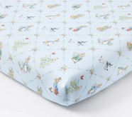 Peter Rabbit™ Lattice Organic Crib Fitted Sheet