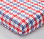 Gingham Organic Crib Fitted Sheet
