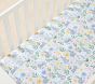 Rifle Paper Co. Bunny Floral Organic Crib Fitted Sheet