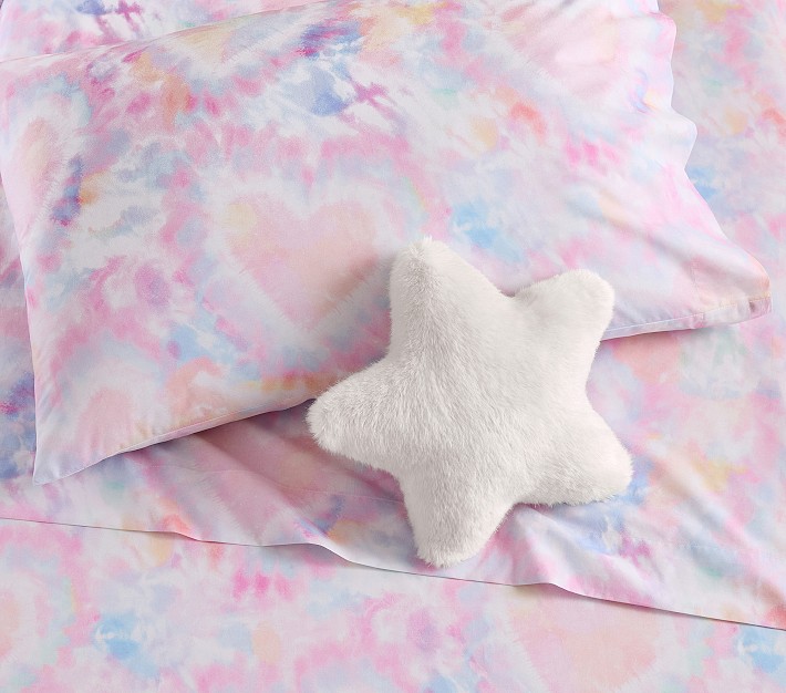 Textured Tie Dye Heart Bedding Set