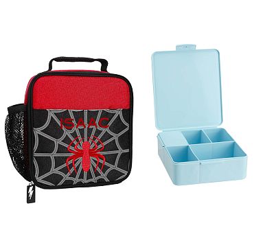 Mackenzie Spider-Man Miles Morales Critter RPET Lunch Bundle: Classic Lunch, Aqua Square Bento