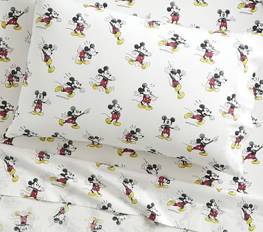 Disney Mickey Mouse Organic Toddler Sheet Set, Multi