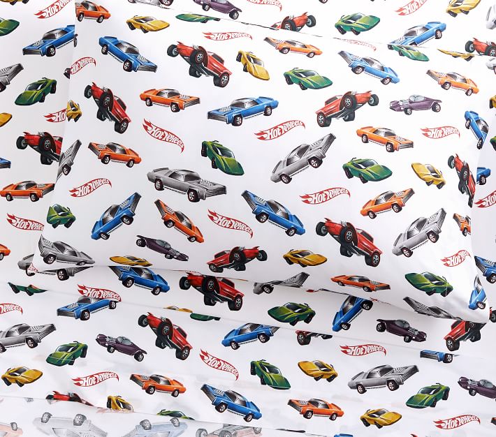 New Pottery Barn Kids Hot Wheels top Monster Truck Twin Sheet Set