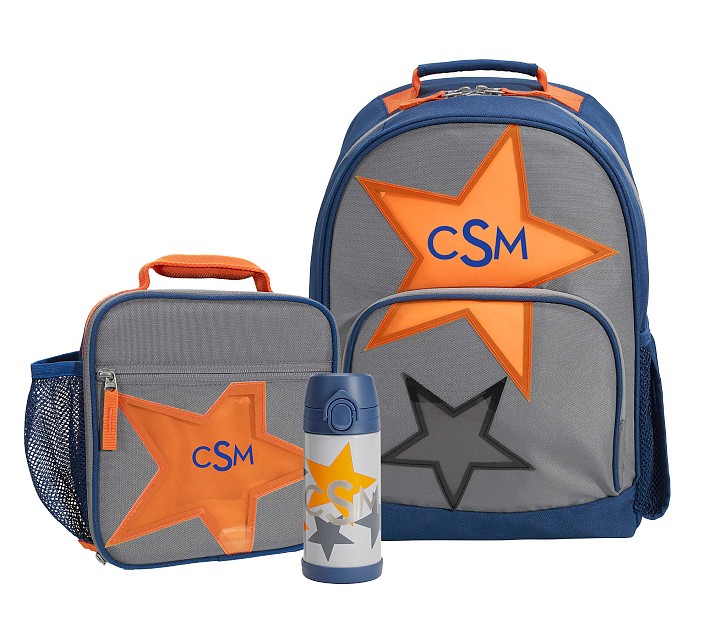 Mackenzie Blue Colourful Stars Backpack &amp; Lunch Bundle, Set of 3