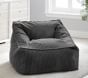 Charcoal Chamois Modern Lounger