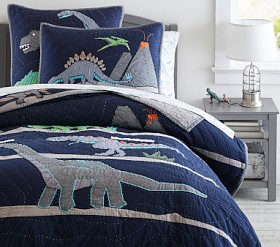 Pottery barn good dinosaur Full/Queen quilt sheet set