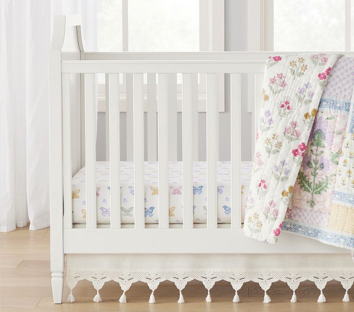 Matelasse crib skirt best sale