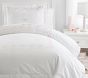 Embroidered Scalloped Organic Duvet Cover &amp; Shams