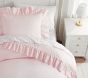 Washed Cotton Ruffle Organic Duvet Cover &amp; Shams