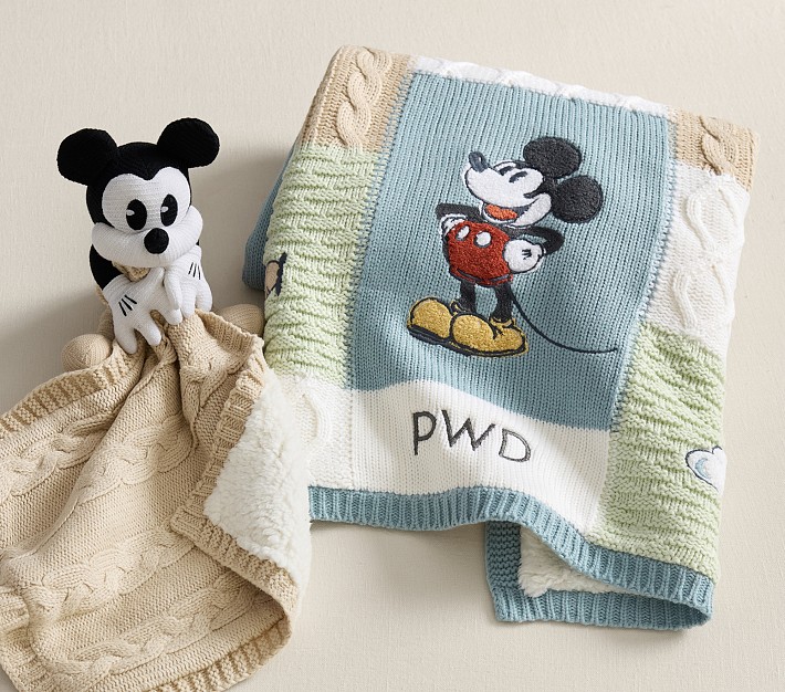 Disney Home x Sanderson Mickey Mouse Heirloom Blanket &amp; Lovey Set