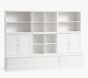 Cameron 2 Cubbies, 2 Cabinets, 2 Bookcase Cubbies, & 3 Drawer Bases, Simply White, Parcel