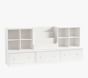 Cameron 1 Bookrack, 2 Cubby, & 3 Drawer Base Set, Simply White, Parcel