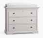 Larkin Nursery Dresser & Topper Set, Soft Grey