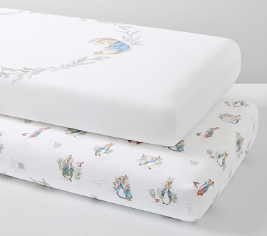 Peter Rabbit Organic Crib Fitted Sheet Bundle Set Of 2 Pottery Barn Kids