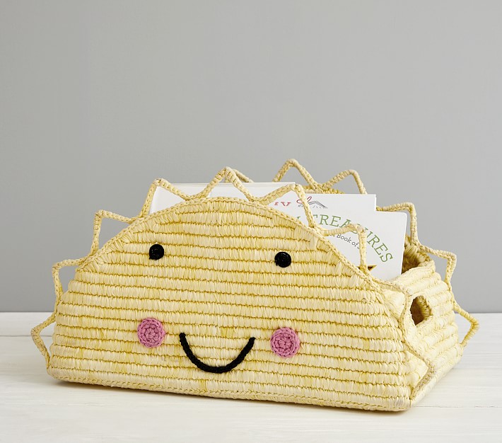 Sun Shaped Woven Cotton Storage Basket