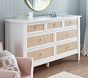 Ava Regency Caned 7-Drawer Dresser (56w x 19d&quot;)