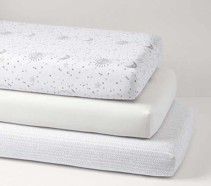 Skye Crib Fitted Sheets - Set of 3