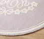 Floral Monogram Round Rug