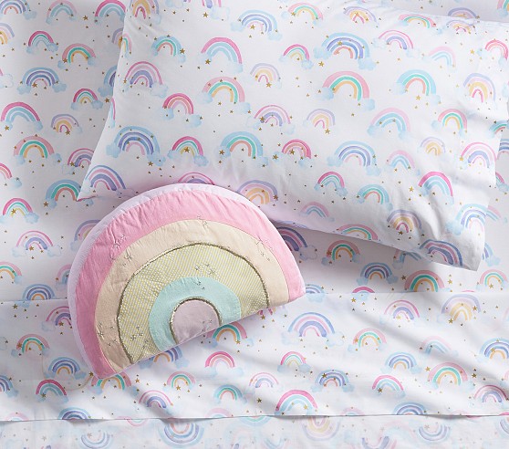 Organic Rainbow Cloud Kids Sheet Set Pottery Barn Kids