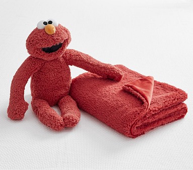 Sesame Street Elmo Plush and Blanket Set Pottery Barn Kids